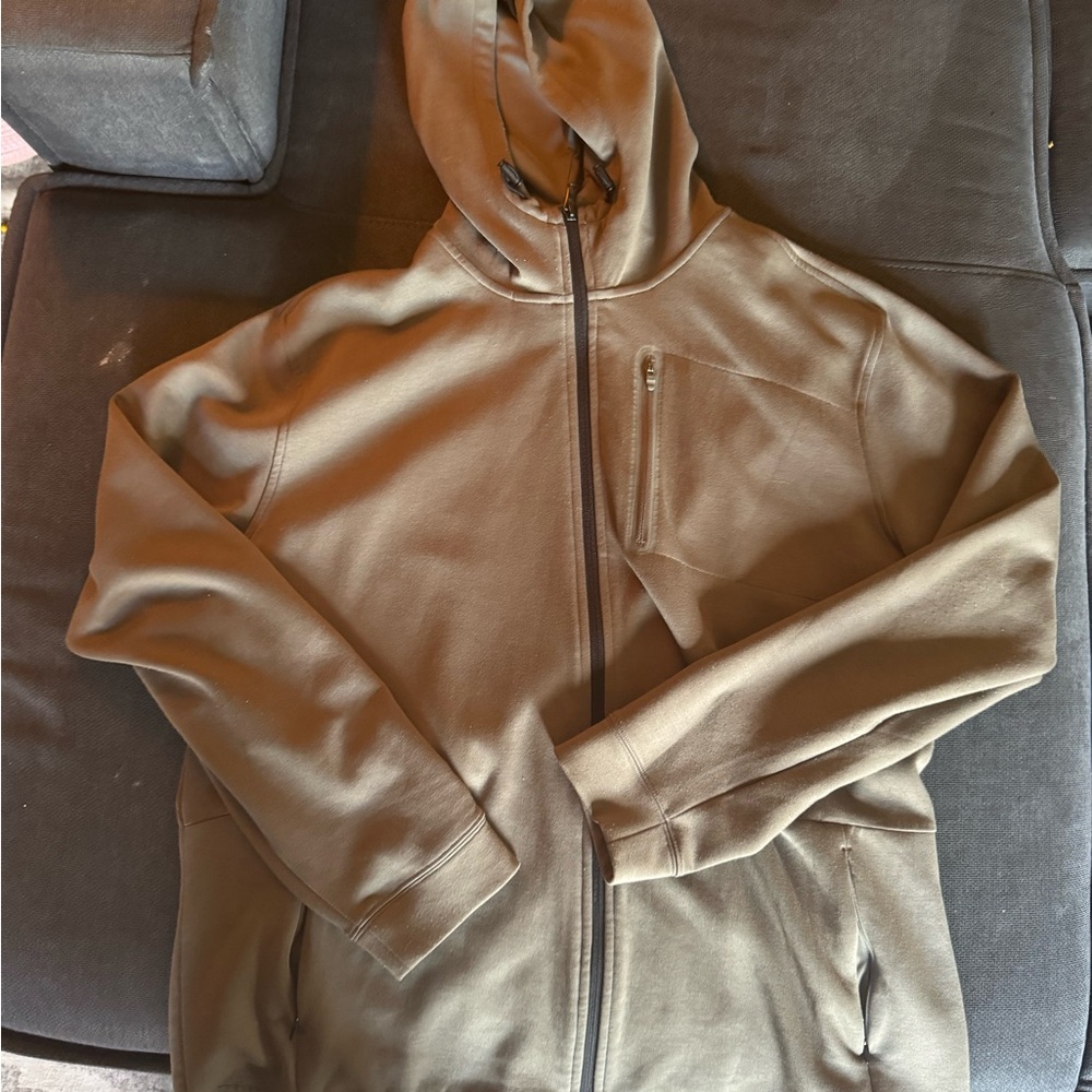 VRST Men's Olive Green Full-Zip Hoodie